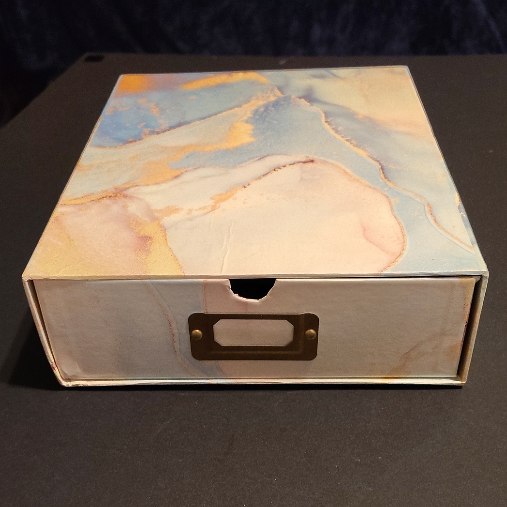 Ashland Multicolor Marble Image Storage Box